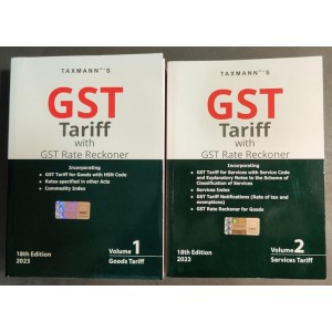 Taxmann's GST Tariff with GST Rate Reckoner 2023 [2 Volumes] 